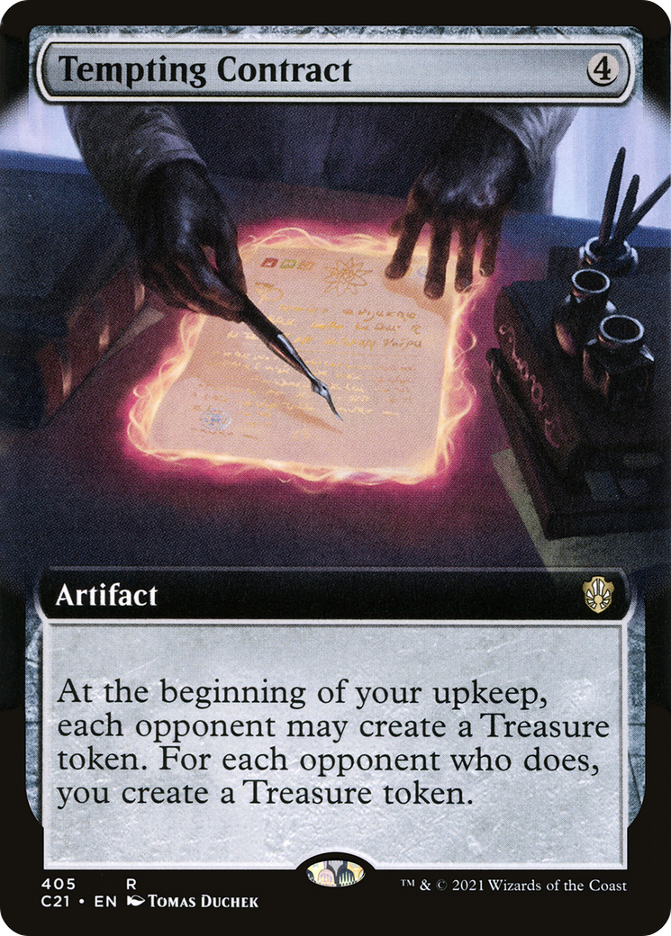 Tempting Contract (C21-405) [Commander 2021] (Extended Art) MTG Single Wizards of the Coast