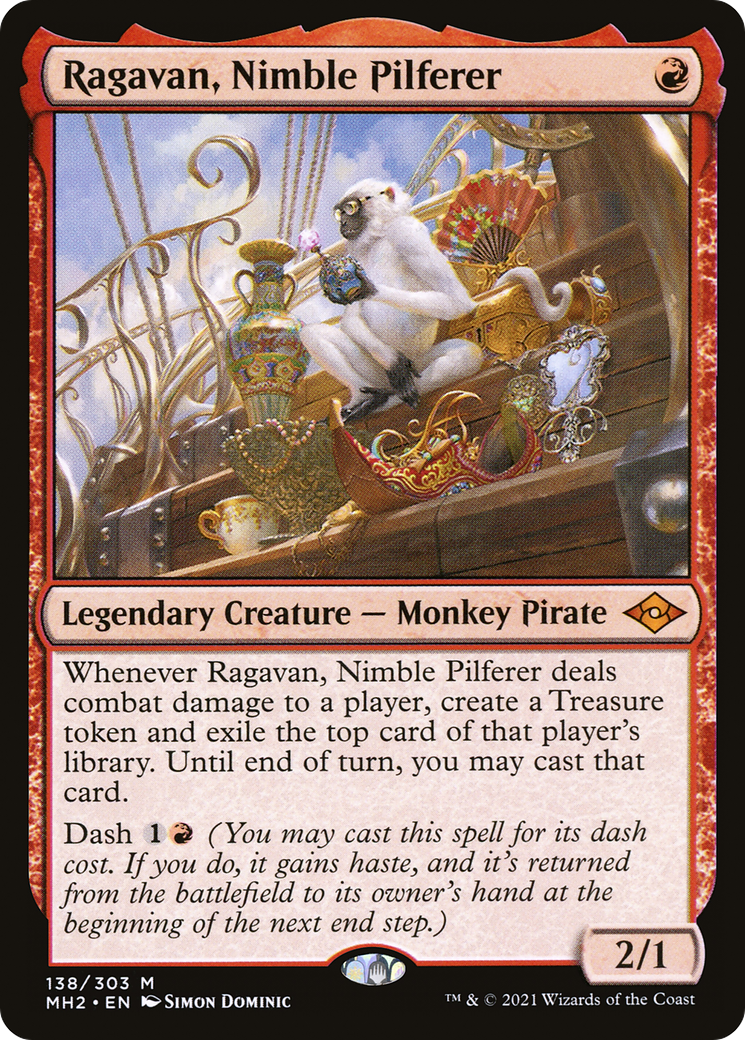 Ragavan, Nimble Pilferer (MH2-138) [Modern Horizons 2] Foil MTG Single Modern Horizons 2