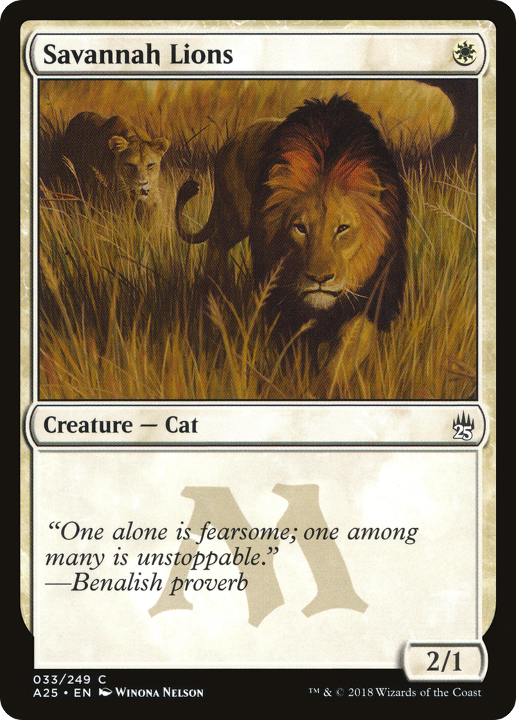Savannah Lions (A25-033) [Masters 25] MTG Single Wizards of the Coast