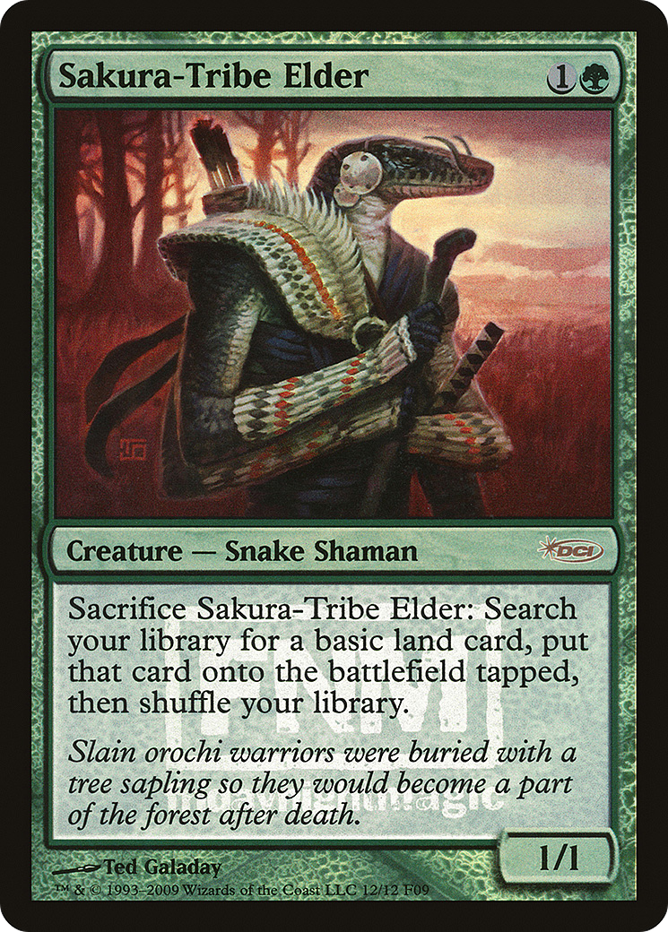 Sakura-Tribe Elder (FNM-) [Misc] Friday Night Magic 2009 Foil MTG Single Wizards of the Coast