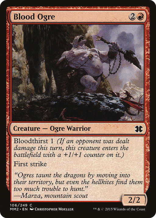 Blood Ogre (MM2-106) [Modern Masters 2015] MTG Single Wizards of the Coast