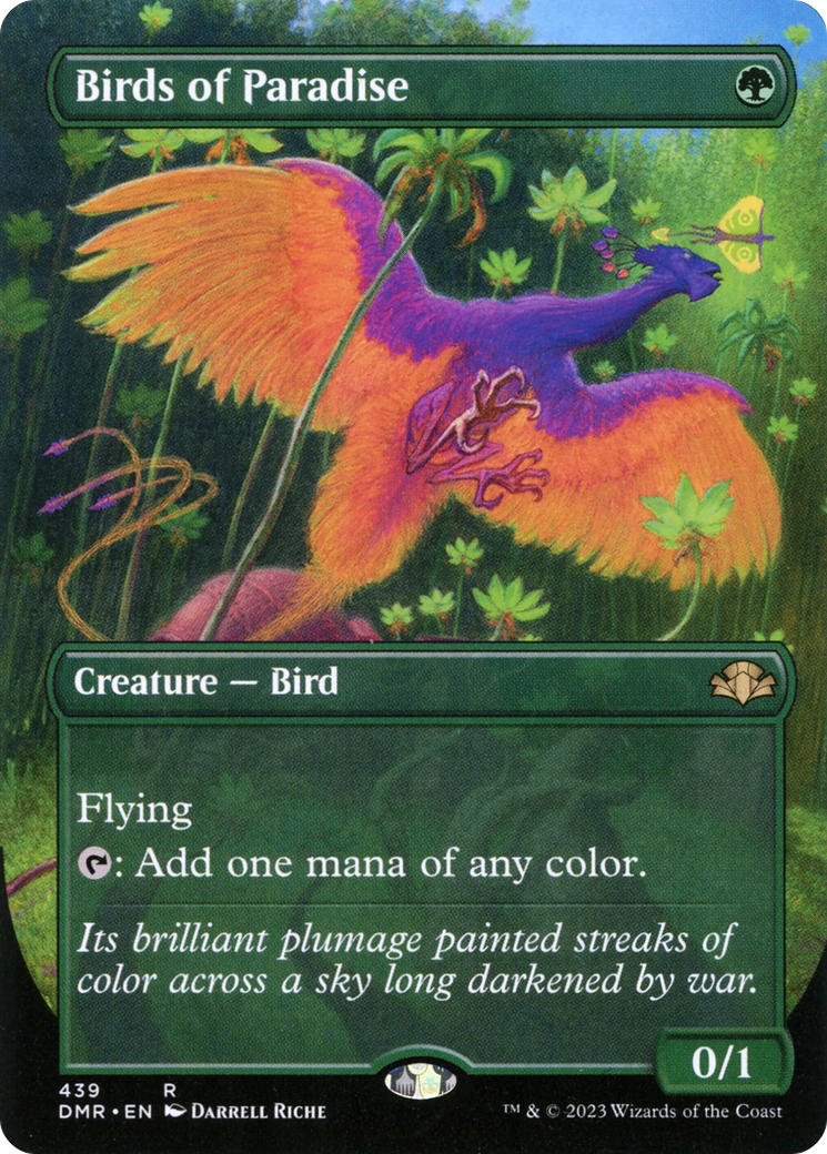 Birds of Paradise (DMR-439) [Dominaria Remastered] (Borderless) Foil MTG Single Wizards of the Coast
