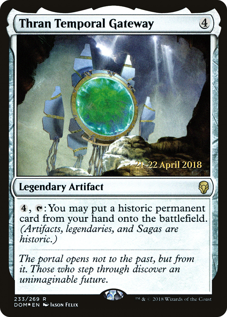 Thran Temporal Gateway (PRE-233) [Dominaria Promos] Foil MTG Single Wizards of the Coast