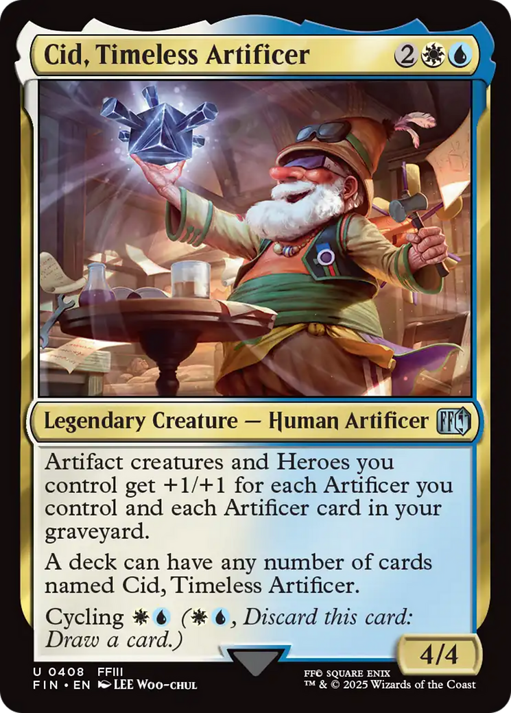 Cid, Timeless Artificer (FIN-408) [FINAL FANTASY] Foil MTG Single Wizards of the Coast