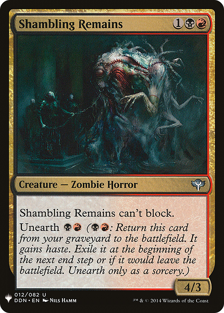Shambling Remains (LIST-DDN-12) [Mystery Booster] The List MTG Single Wizards of the Coast