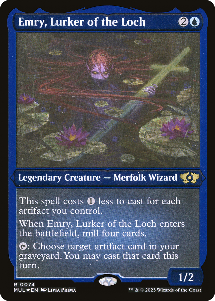Emry, Lurker of the Loch (Foil Etched) (MUL-074) [Multiverse Legends] Foil MTG Single Wizards of the Coast