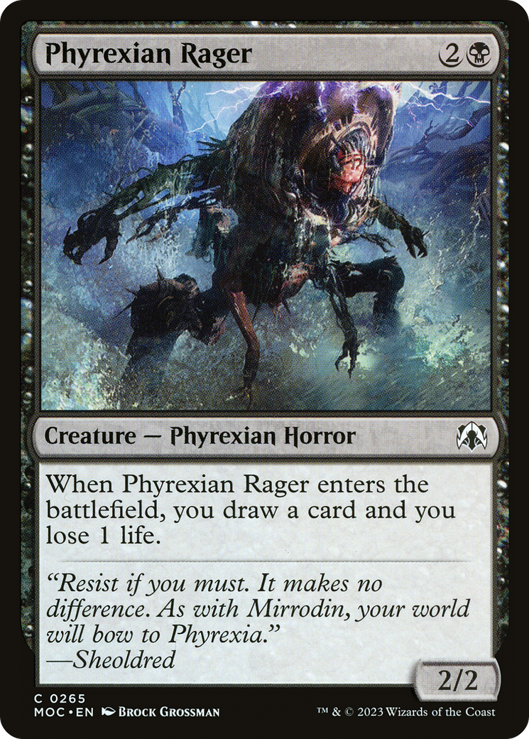 Phyrexian Rager (MOC-265) [March of the Machine Commander] MTG Single Wizards of the Coast