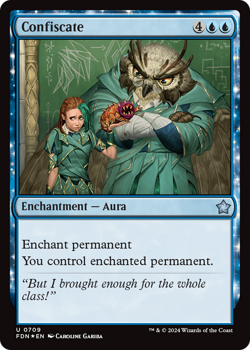 Confiscate (FDN-709) [Foundations] Foil MTG Single Wizards of the Coast