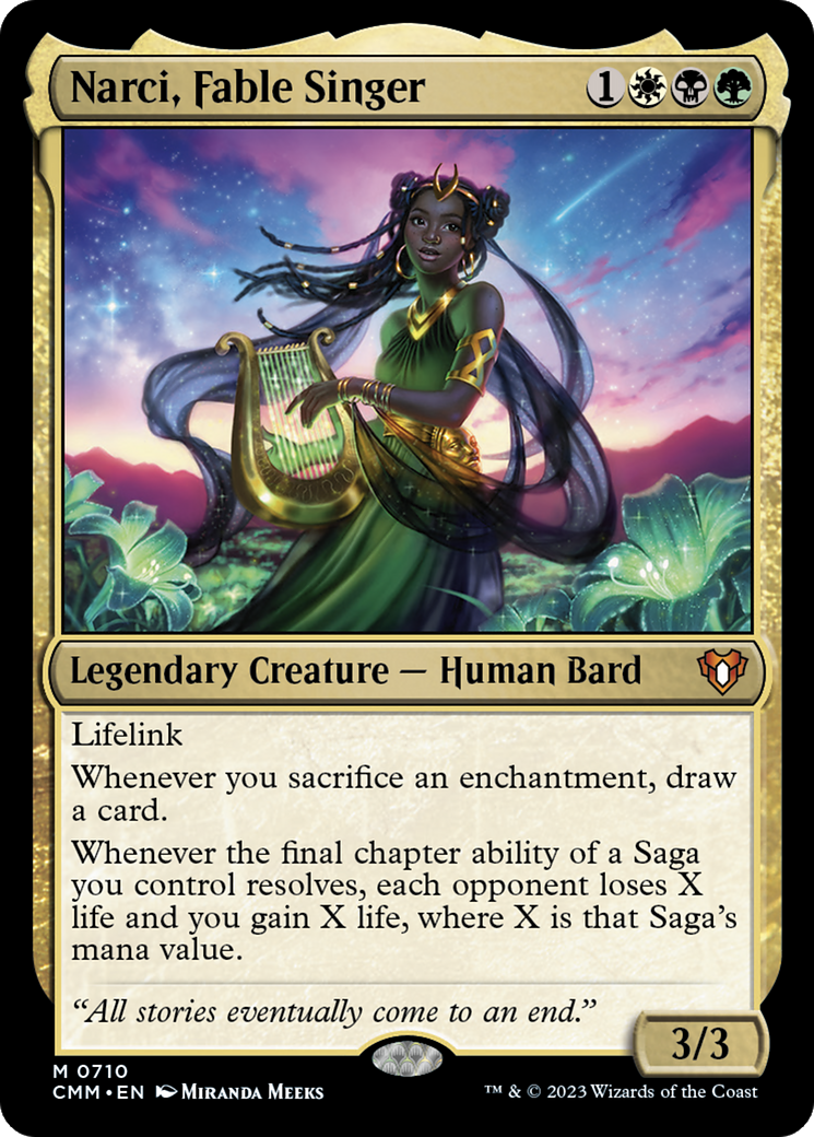 Narci, Fable Singer (CMM-710) [Commander Masters] Foil MTG Single Wizards of the Coast