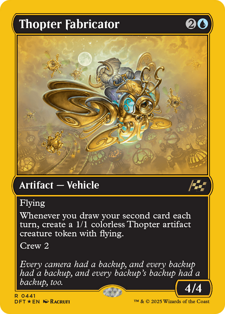 Thopter Fabricator (First-Place Foil) (DFT-441) [Aetherdrift] Foil MTG Single Wizards of the Coast