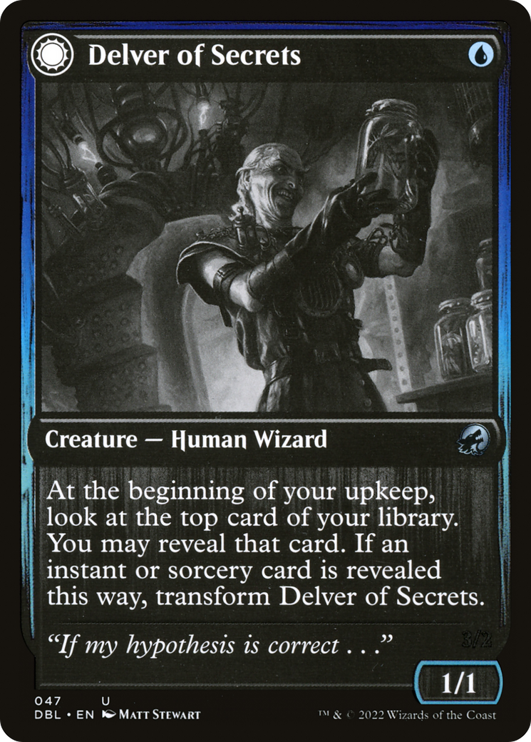 Delver of Secrets // Insectile Aberration (DBL-047) [Innistrad: Double Feature] Foil MTG Single Wizards of the Coast