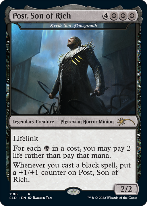 Post, Son of Rich - K'rrik, Son of Yawgmoth (Post Malone) (SLD-1186) [Secret Lair] Drop MTG Single Wizards of the Coast