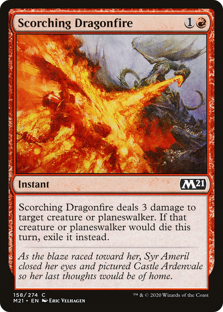 Scorching Dragonfire (M21-158) [Core Set 2021] MTG Single Wizards of the Coast