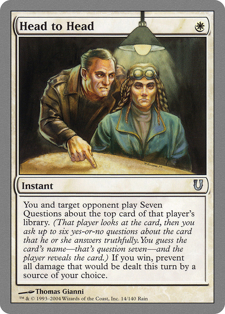 Head to Head (UNH-014) [Unhinged] MTG Single Wizards of the Coast