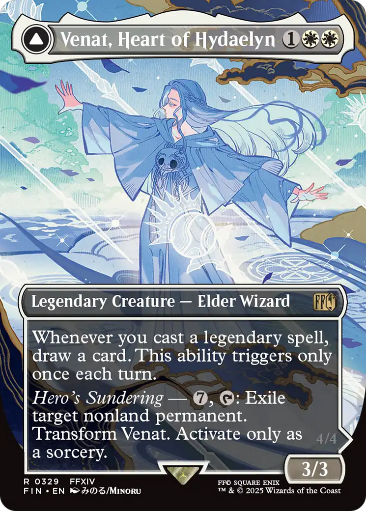 Venat, Heart of Hydaelyn // Hydaelyn, the Mothercrystal (FIN-329) [FINAL FANTASY] (Borderless) MTG Single Wizards of the Coast