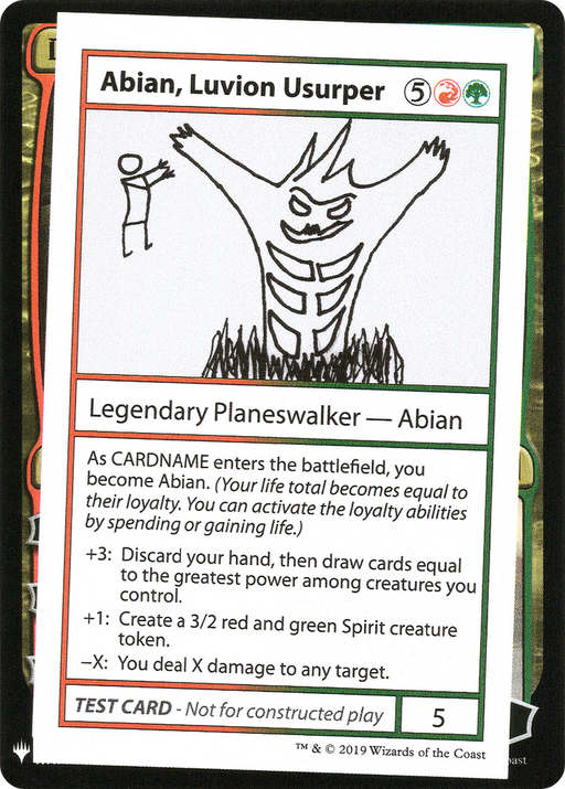 Abian, Luvion Usurper (CMB1-) [Mystery Booster] Playtest Cards 2019 MTG Single Wizards of the Coast