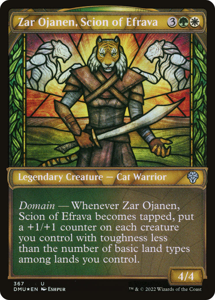 Zar Ojanen, Scion of Efrava (Textured Foil) (DMU-367) [Dominaria United] (Showcase) Foil MTG Single Wizards of the Coast