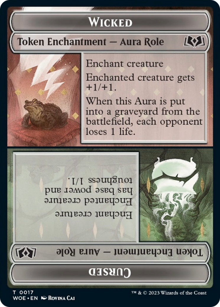Wicked Role / Cursed Role Token (WOE-017) [Tokens] Wilds of Eldraine Tokens MTG Single Wizards of the Coast