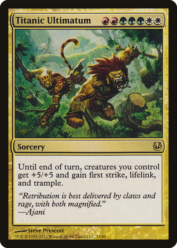 Titanic Ultimatum (DDH-031) [Misc] Duel Decks: Ajani vs. Nicol Bolas MTG Single Wizards of the Coast