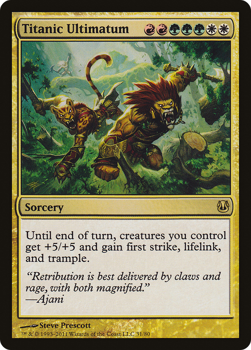 Titanic Ultimatum (DDH-031) [Misc] Duel Decks: Ajani vs. Nicol Bolas MTG Single Wizards of the Coast