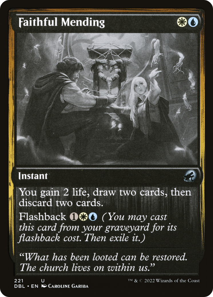 Faithful Mending (DBL-221) [Innistrad: Double Feature] Foil MTG Single Wizards of the Coast