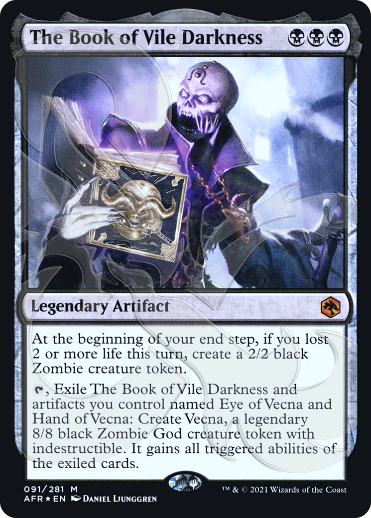 The Book of Vile Darkness (AFR&-091) [Adventures in the Forgotten Realms Promos] Foil MTG Single Wizards of the Coast