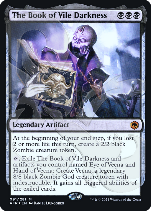 The Book of Vile Darkness (AFR&-091) [Adventures in the Forgotten Realms Promos] Foil MTG Single Wizards of the Coast