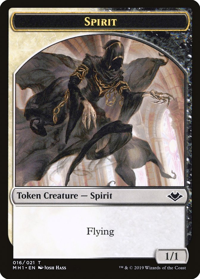 Rhino (013) // Spirit (016) Double-Sided Token [Tokens] Modern Horizons Tokens MTG Single Magic: The Gathering