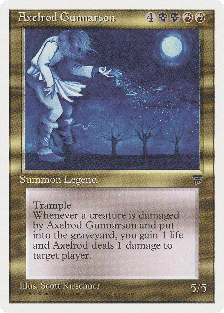 Axelrod Gunnarson (CHR-) [Chronicles] MTG Single Wizards of the Coast