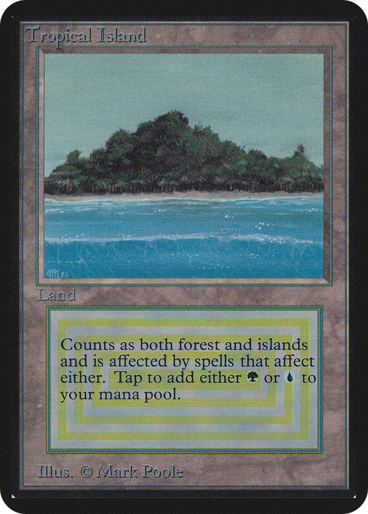 Tropical Island (LEA-) [Oldschool] Limited Edition Alpha MTG Single Wizards of the Coast