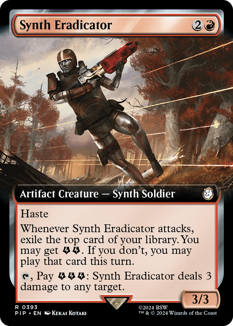 Synth Eradicator (PIP-393) [Fallout] (Extended Art) MTG Single Wizards of the Coast