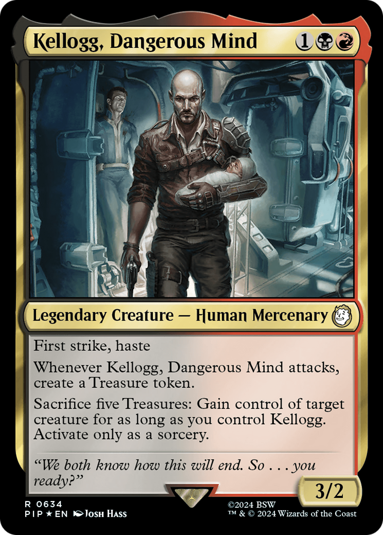 Kellogg, Dangerous Mind (Surge Foil) (PIP-634) [Fallout] Foil MTG Single Wizards of the Coast