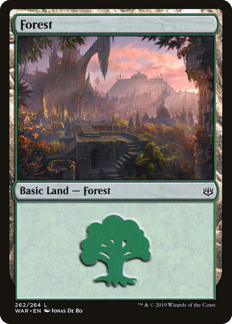Forest (WAR-262) [War of the Spark] Foil MTG Single Wizards of the Coast