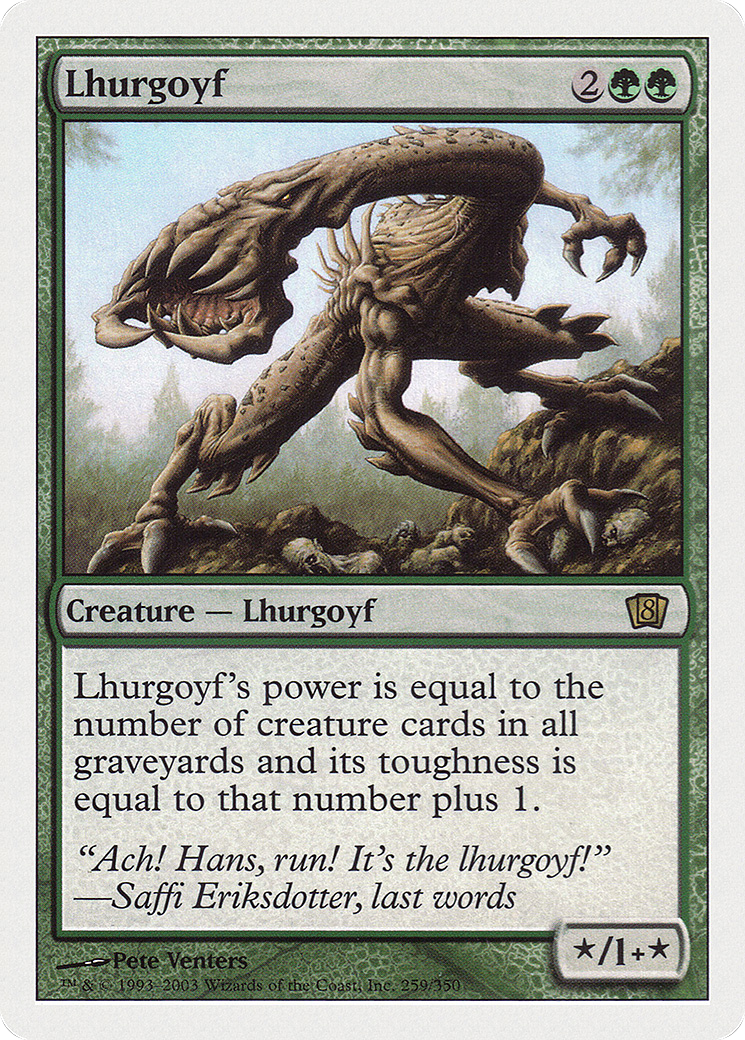 Lhurgoyf (8ED-259) [8th Edition] MTG Single Wizards of the Coast