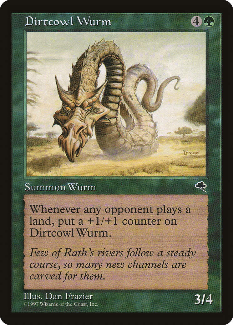 Dirtcowl Wurm (TMP-221) [Tempest] MTG Single Wizards of the Coast