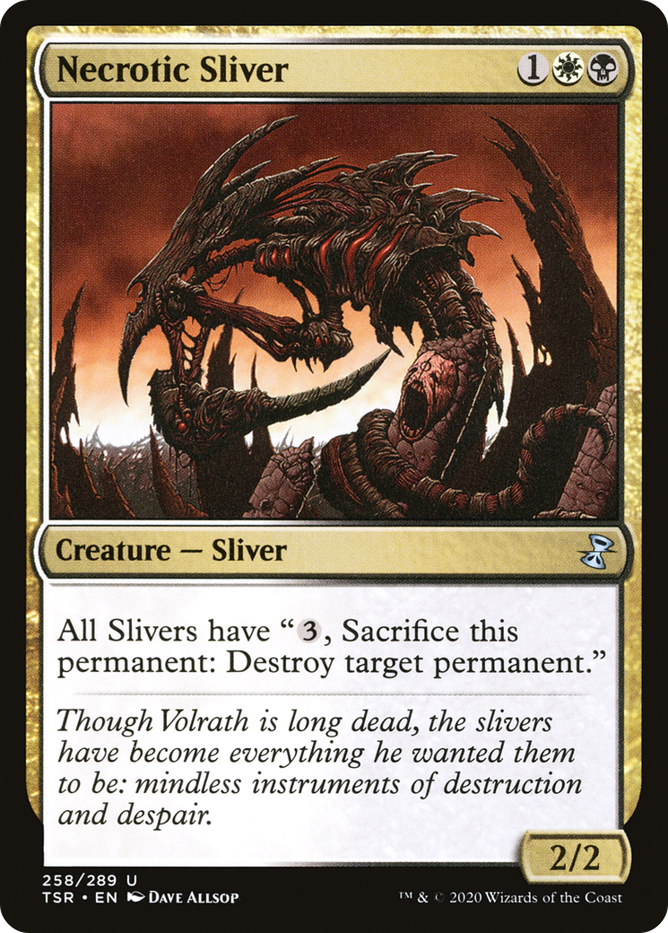 Necrotic Sliver (TSR-258) [Time Spiral Remastered] Foil MTG Single Wizards of the Coast
