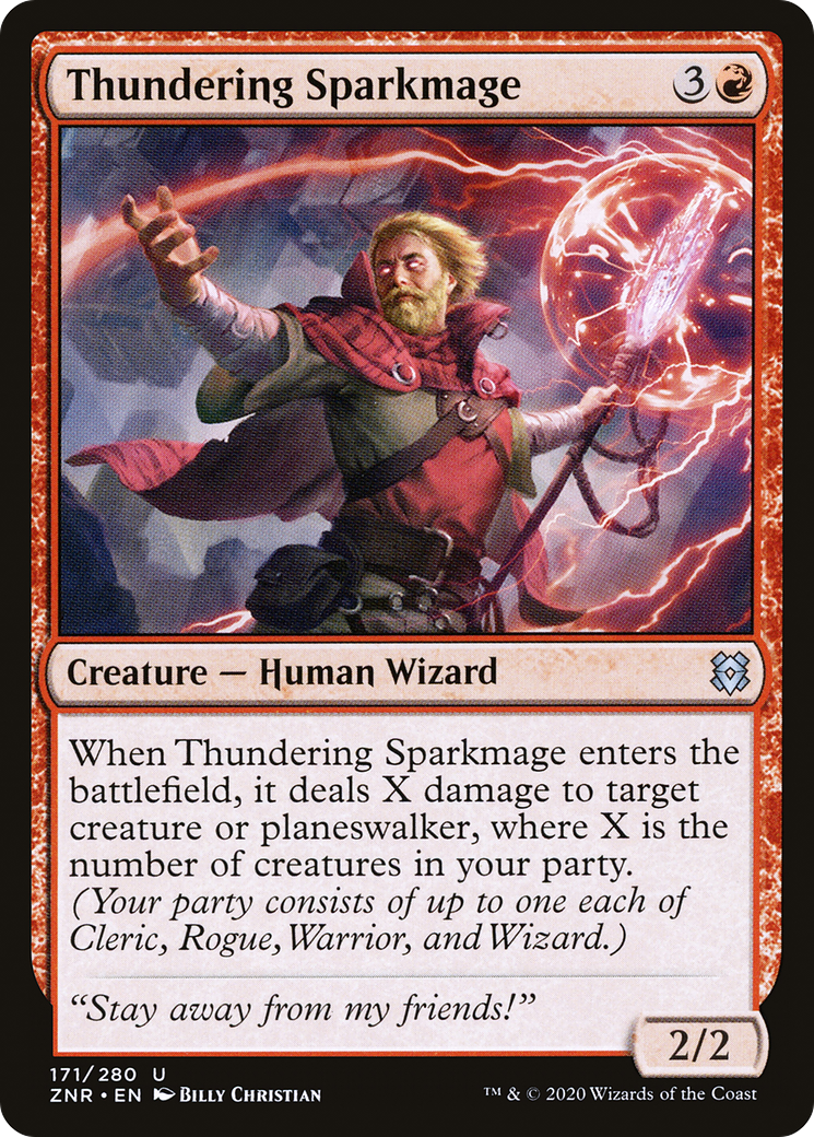Thundering Sparkmage (ZNR-171) [Zendikar Rising] MTG Single Wizards of the Coast