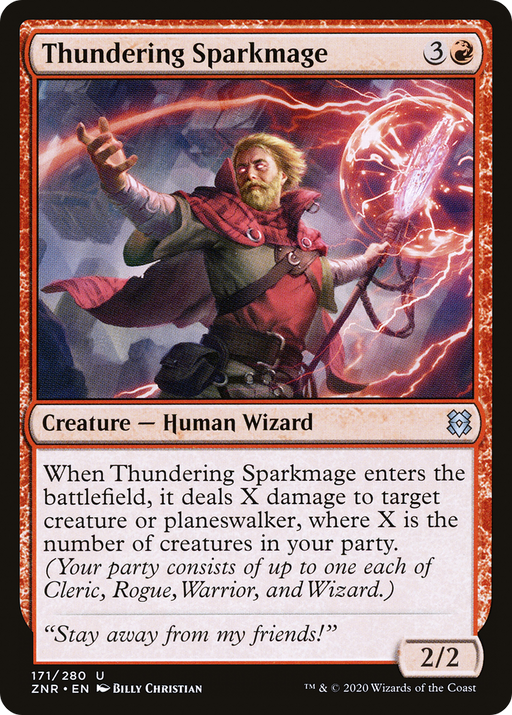 Thundering Sparkmage (ZNR-171) [Zendikar Rising] MTG Single Wizards of the Coast