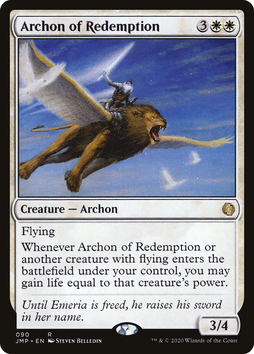 Archon of Redemption (JMP-090) [Jumpstart] MTG Single Wizards of the Coast