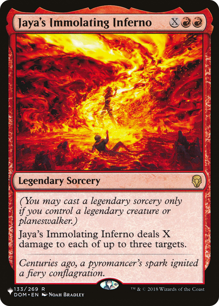 Jaya's Immolating Inferno (LIST-DOM-133) [Mystery Booster] The List MTG Single Wizards of the Coast