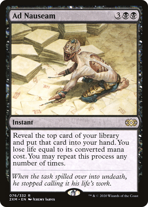 Ad Nauseam (2XM-076) [Double Masters] Foil MTG Single Wizards of the Coast