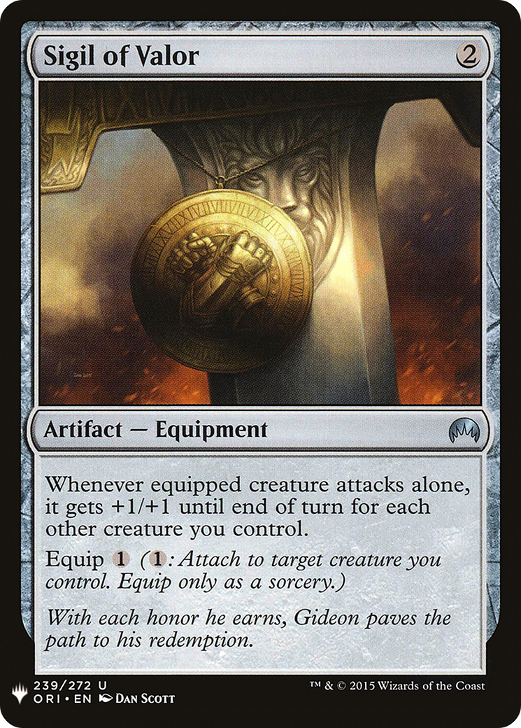 Sigil of Valor (LIST-ORI-239) [Mystery Booster] The List MTG Single Wizards of the Coast