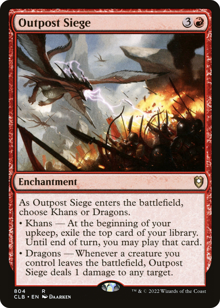 Outpost Siege (CLB-804) [Commander Legends: Battle for Baldur's Gate] MTG Single Wizards of the Coast