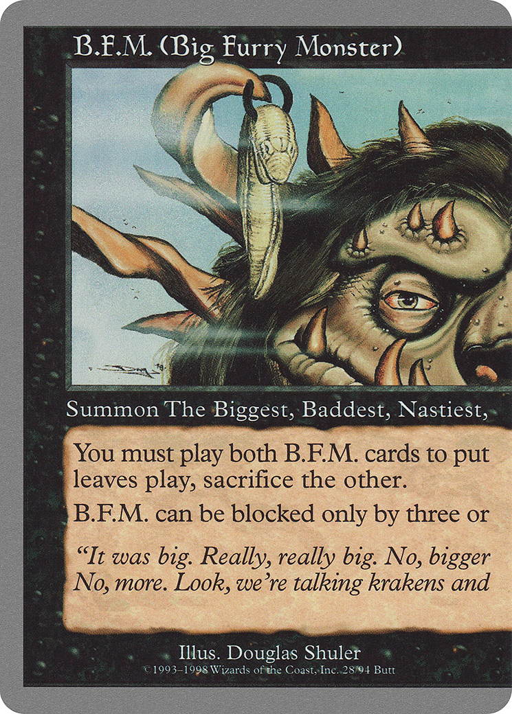 B.F.M. (Big Furry Monster) (28) (UGL-028) [Unglued] MTG Single Wizards of the Coast