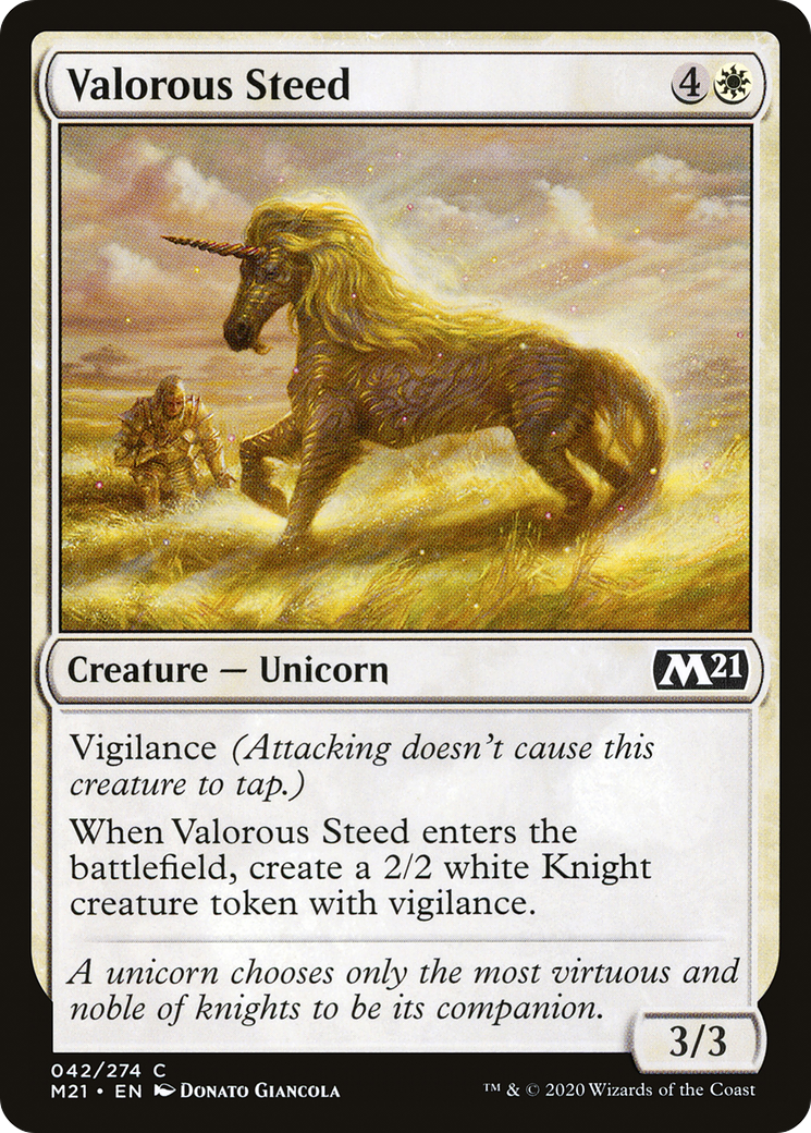 Valorous Steed (M21-042) [Core Set 2021] Foil MTG Single Wizards of the Coast
