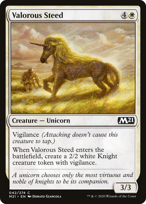 Valorous Steed (M21-042) [Core Set 2021] MTG Single Wizards of the Coast