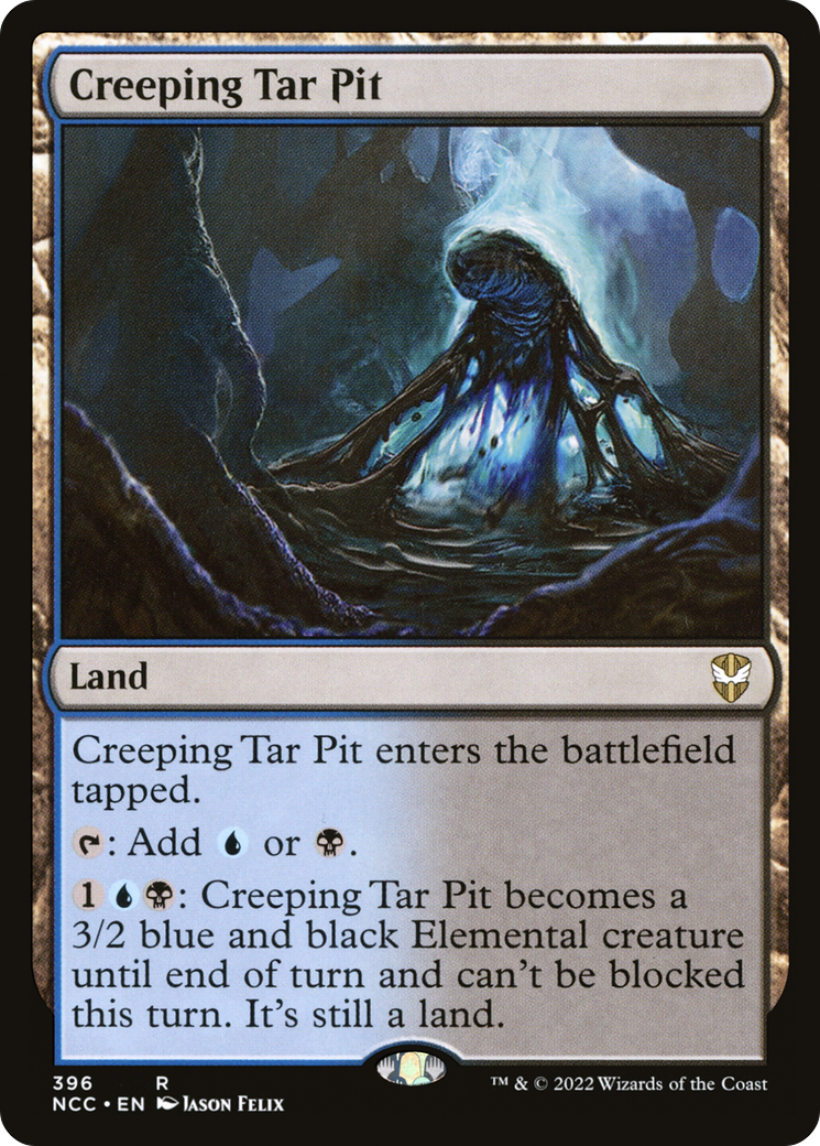 Creeping Tar Pit (NCC-396) [New Capenna Commander] MTG Single Wizards of the Coast