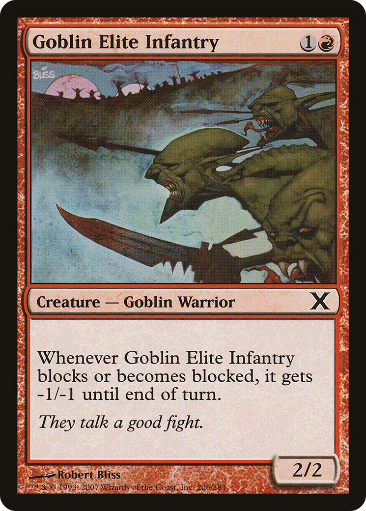 Goblin Elite Infantry (10E-206) [Tenth Edition] Foil MTG Single Wizards of the Coast
