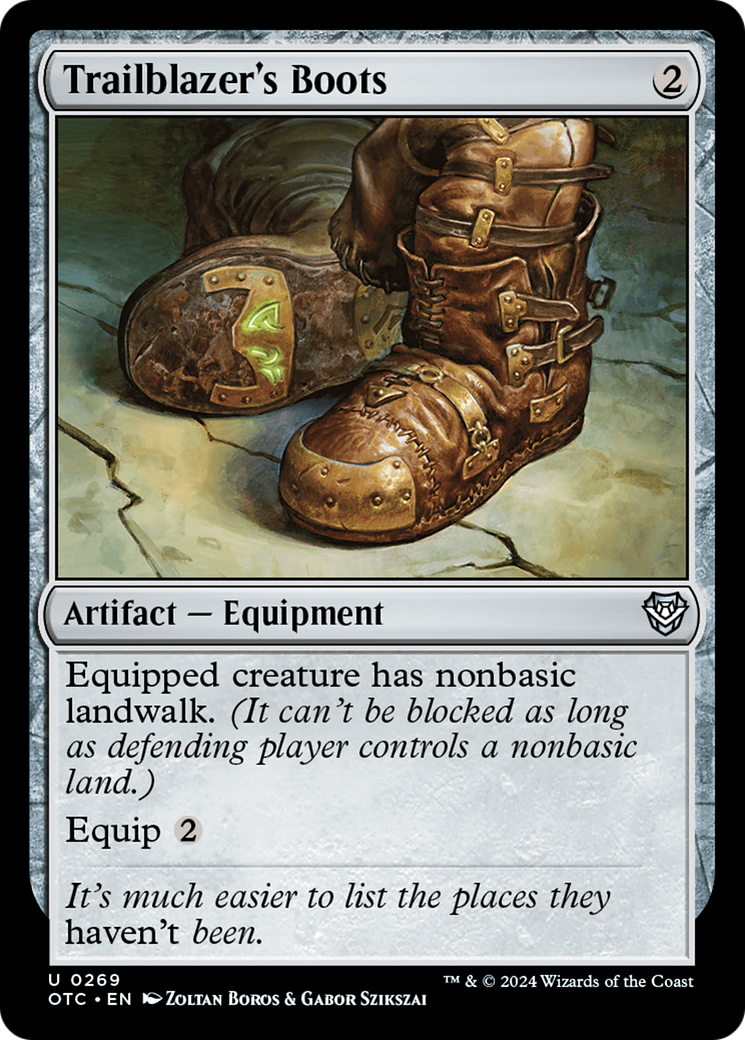 Trailblazer's Boots (OTC-269) [Outlaws of Thunder Junction Commander] MTG Single Wizards of the Coast