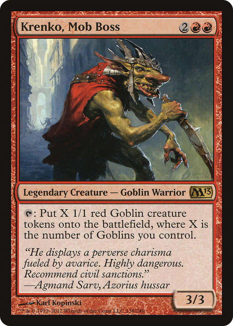 Krenko, Mob Boss (M13-138) [Magic 2013] MTG Single Wizards of the Coast
